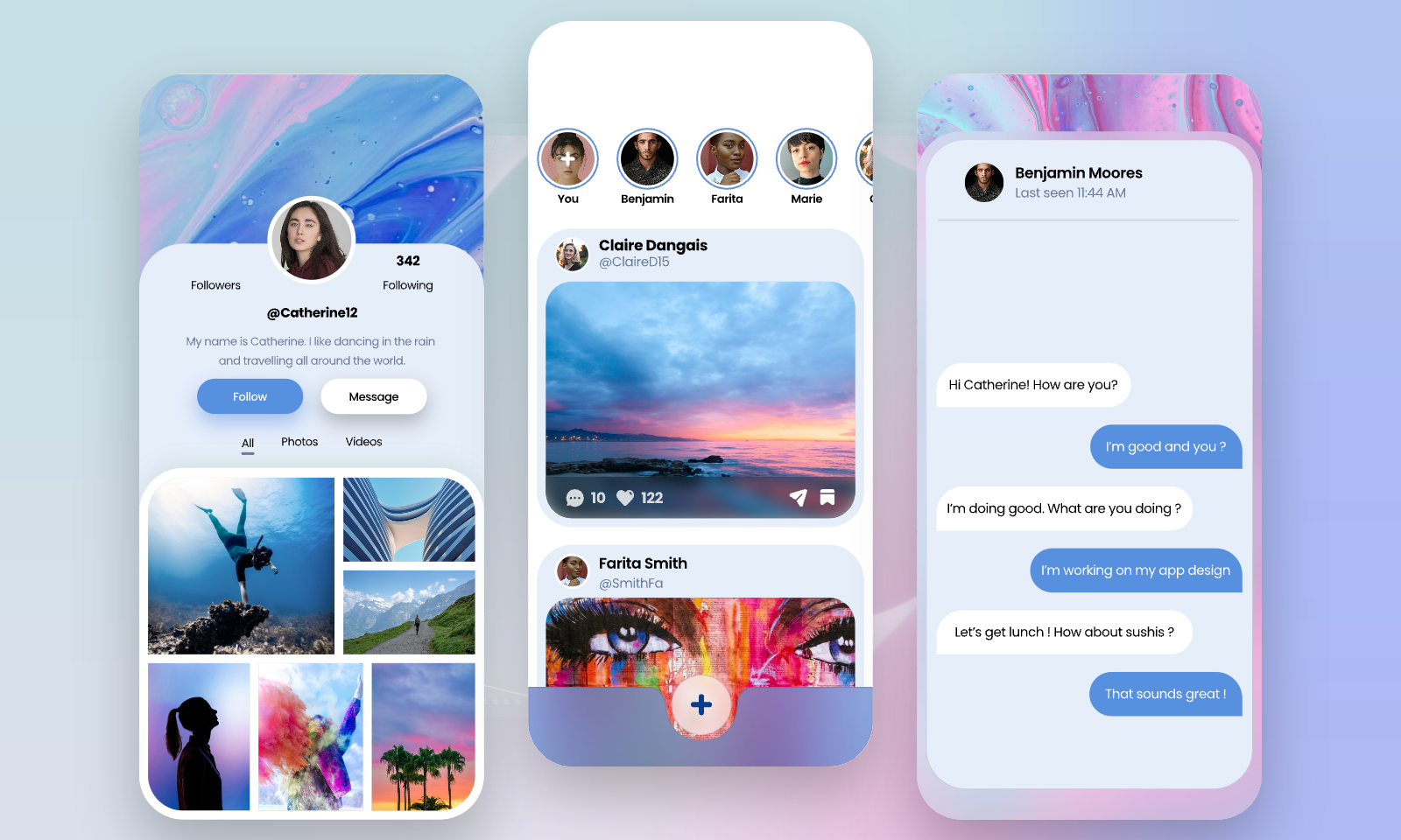 💃社交APP 界面UI设计 - Pixso设计素材